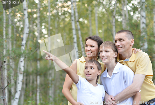 Image of  Happy family walking 