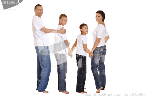 Image of Cute happy family 