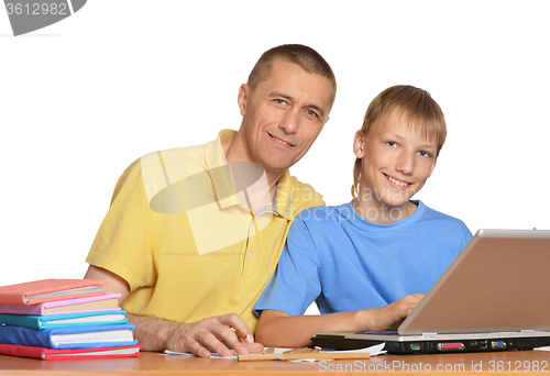 Image of  Boy doing homework 