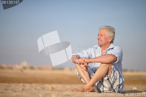 Image of Senior man in desert