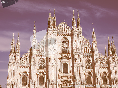 Image of Retro looking Milan Cathedral