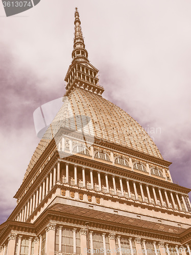 Image of Retro looking Mole Antonelliana Turin