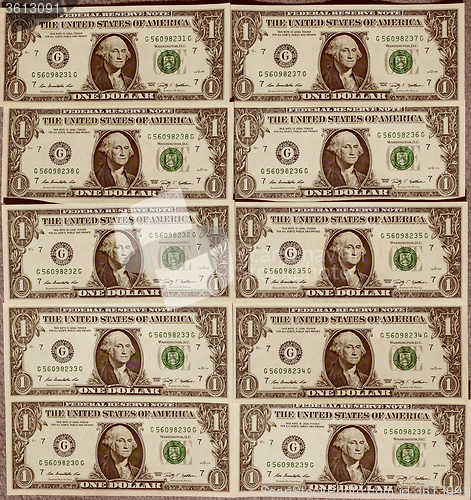 Image of Retro look Dollar notes 1 Dollar