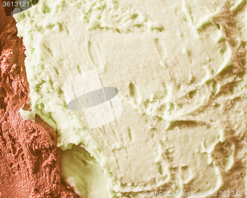 Image of Retro looking Chocolate and mint icecream