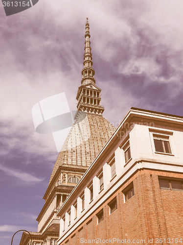 Image of Retro looking Mole Antonelliana Turin