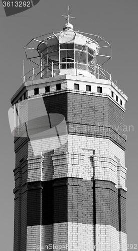 Image of Beautiful brick lighthouse  