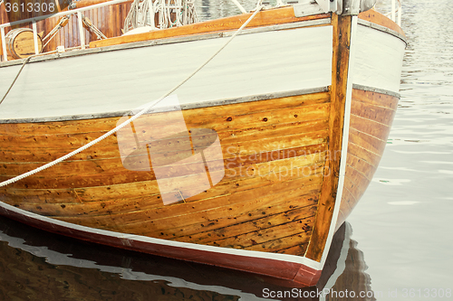 Image of texture of wooden boat 