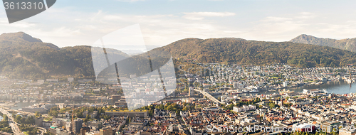 Image of View from Floyen mountain in Bergen Norway