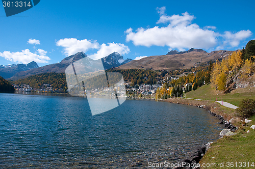 Image of 
Overview of Lake St. Moritz, Switzerland