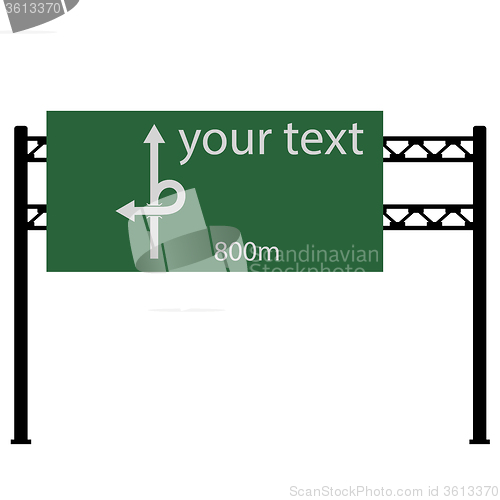 Image of Blank road sign on the road.  illustration.