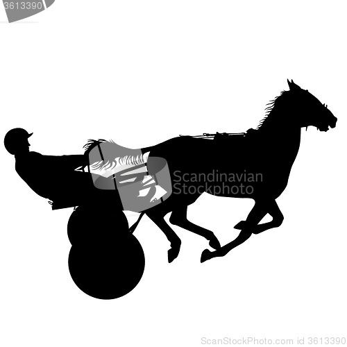 Image of silhouette of horse and jockey