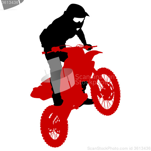 Image of Rider participates motocross championship.  illustration