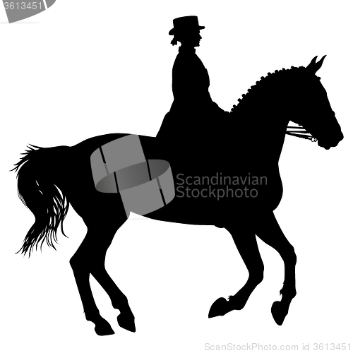 Image of silhouette of horse and jockey