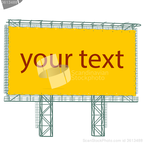 Image of Silhouette of Steel structure billboard. illustration.