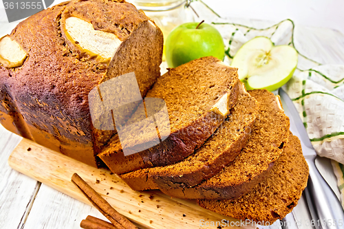 Image of Bread apple on light board