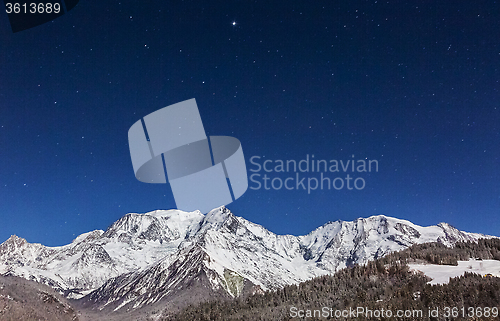 Image of Mont Blanc by Night