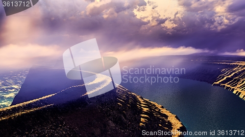 Image of Volcanic landscape panorama