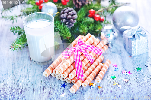 Image of waffle rolls