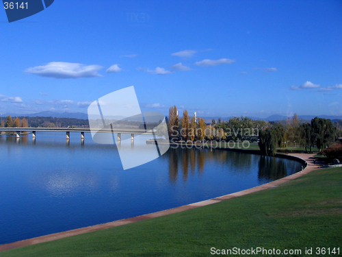 Image of beautiful blue lake