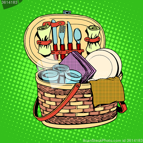 Image of The Breakfast picnic basket nature