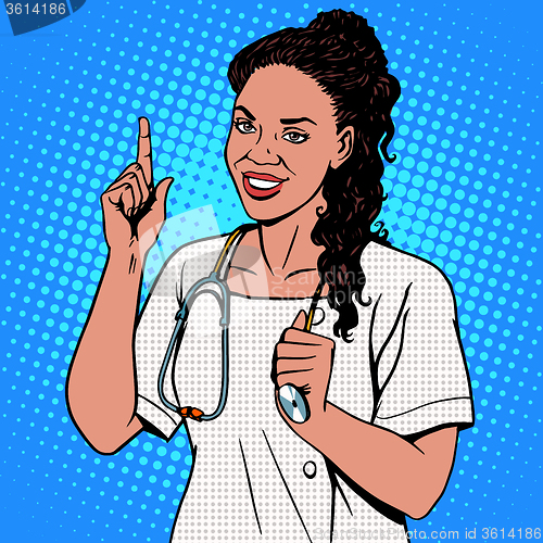 Image of Female doctor of African