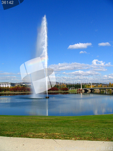 Image of fountain lake