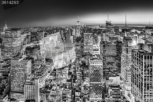 Image of New York City Manhattan downtown skyline.