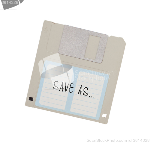 Image of Floppy Disk - Tachnology from the past, isolated on white