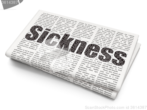 Image of Medicine concept: Sickness on Newspaper background