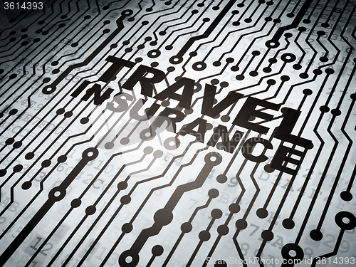 Image of Insurance concept: circuit board with Travel Insurance