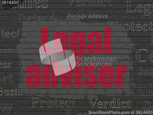 Image of Law concept: Legal Adviser on wall background
