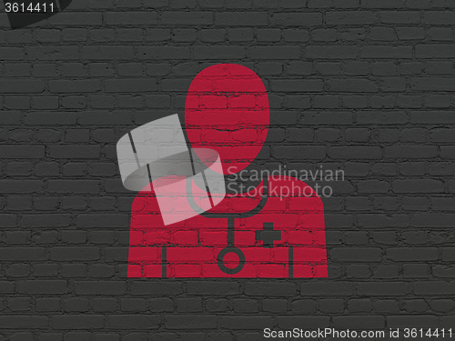 Image of Healthcare concept: Doctor on wall background