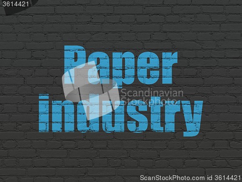 Image of Manufacuring concept: Paper Industry on wall background