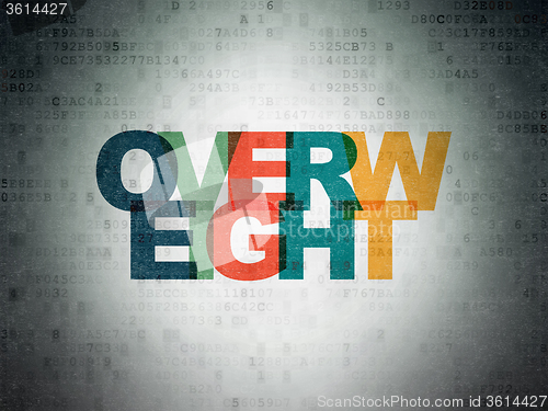 Image of Health concept: Overweight on Digital Paper background