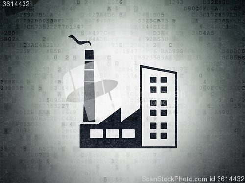 Image of Industry concept: Industry Building on Digital Paper background