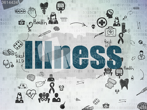 Image of Health concept: Illness on Digital Paper background