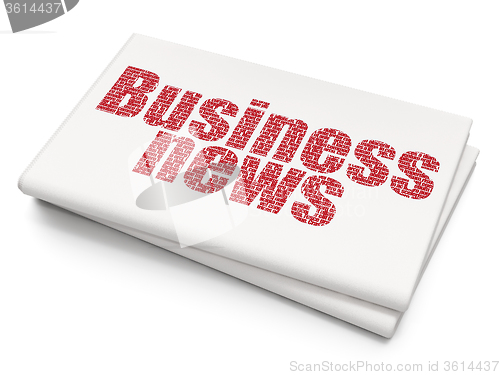 Image of News concept: Business News on Blank Newspaper background