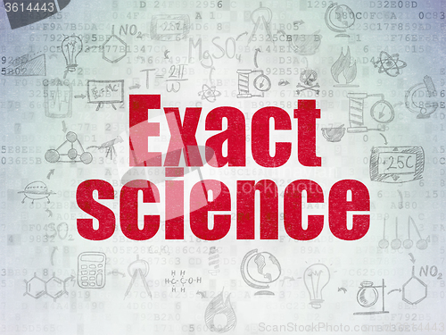 Image of Science concept: Exact Science on Digital Paper background