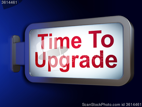 Image of Timeline concept: Time To Upgrade on billboard background