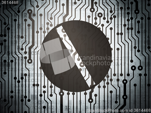 Image of Healthcare concept: circuit board with Pill