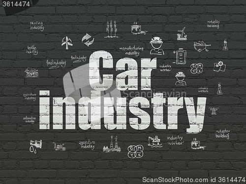 Image of Manufacuring concept: Car Industry on wall background