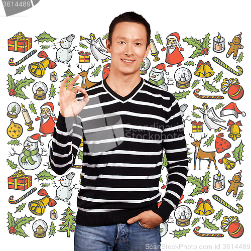 Image of Man Looking For Christmas Gifts
