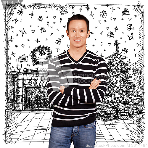 Image of Man Looking For Christmas Gifts