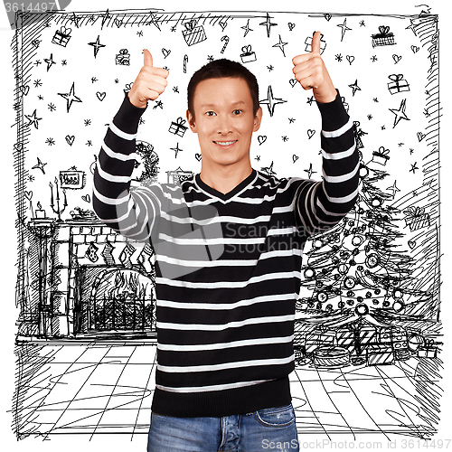Image of Man Looking For Christmas Gifts