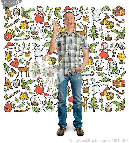 Image of Man Looking For Christmas Gifts