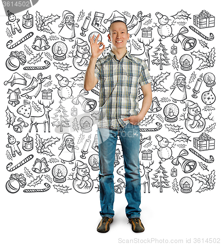 Image of Man Looking For Christmas Gifts