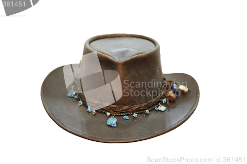 Image of Old Leatherhat with semi precious stones