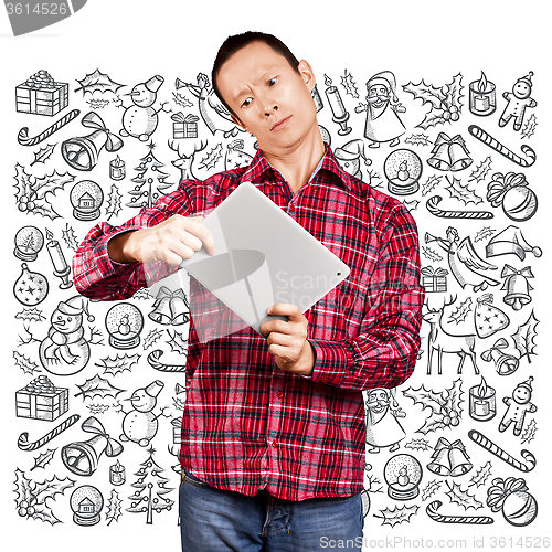 Image of Man Looking For Christmas Gifts