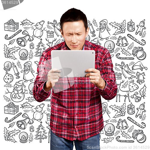 Image of Man Looking For Christmas Gifts