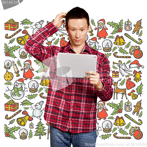 Image of Man Looking For Christmas Gifts